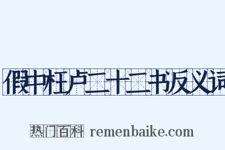 假中枉卢二十二书反义词是什么意思的图片